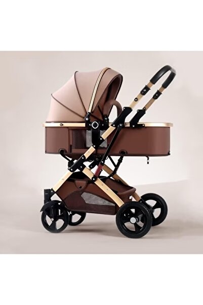 BabyCara عربة أطفال فاخرة مزودة بمظلة ومقعد قابل للعكس وعجلات مطاطية وتقنية امتصاص صدمات متطورة