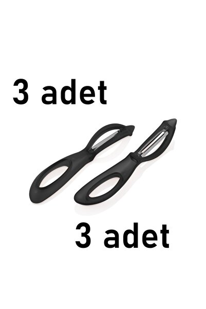 Mons مقشرة جانبية من كيو لوكس آيدياز، 3 قطع، خالية من مادة BPA، مصنوعة من الفولاذ المقاوم للصدأ، لتقشير البطاطس والخيار والطماطم، موديل L-00699