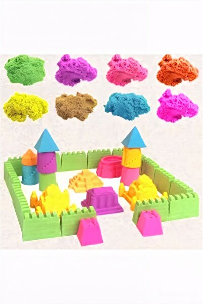 Toyuncakçı Natural Kinetic Sand 4 Colors 2 kg and 6 Play Molds Gift