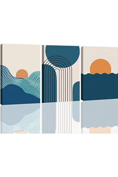 ALAYRA International لوحة فنية جدارية قماشية بتصميم بوهو بسيط، 40×60 سم - ديك...