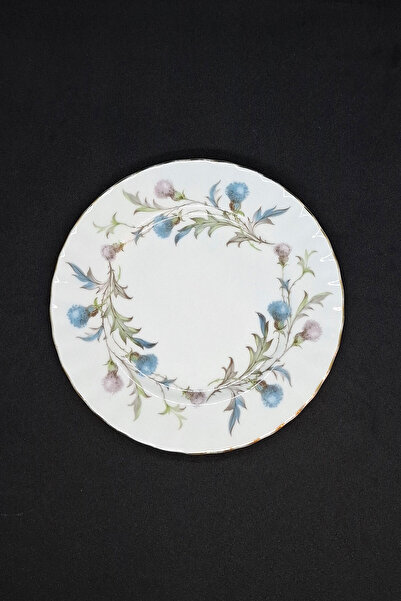 Royal Albert Brigadoon Bone China English Porcelain Cake Plate with Blue Floral 17 cm