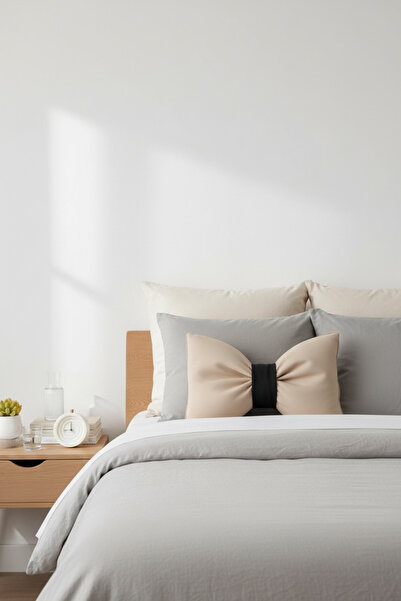 JACA XXL Bow Appearance Decorative Pillow Filled Bow Ribbon Gift Pillow Cushion Pillow