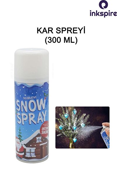 Kar Spreyi 300 ML 1 Adet Eriyen Kar Köpüğü Yılbaşı Spreyi Leke Yapmaz Beyaz Köpük Sprey Yılbaşı Noel