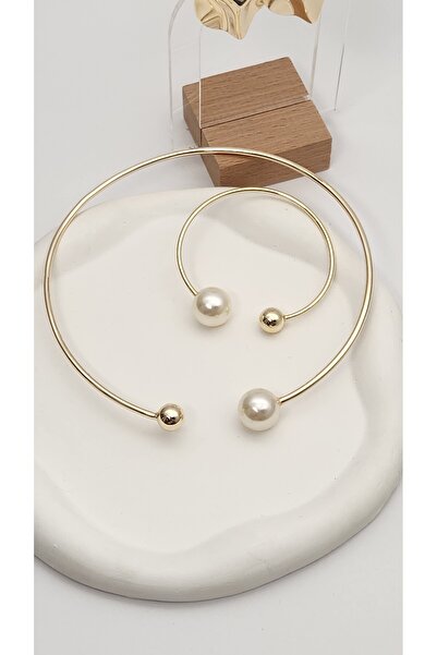 Glithe İncili choker tasma seti