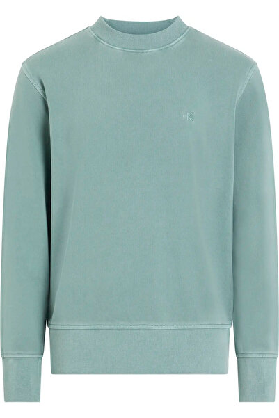 Calvin Klein BOLD WASHED APPLIQUE Erkek Yeşil Sweatshirt