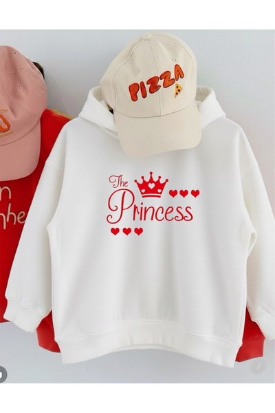 LORVEX Pulover supradimensionat pentru fete tricou – Imprimeu cu text roșu „T...