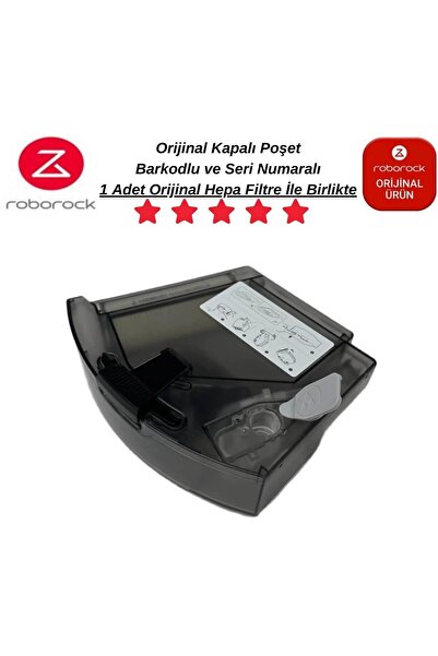 robotyedek Roborock Q8 Max (Not Q8 Max Pro!!) Original Water Tank and Dust Container Black Color