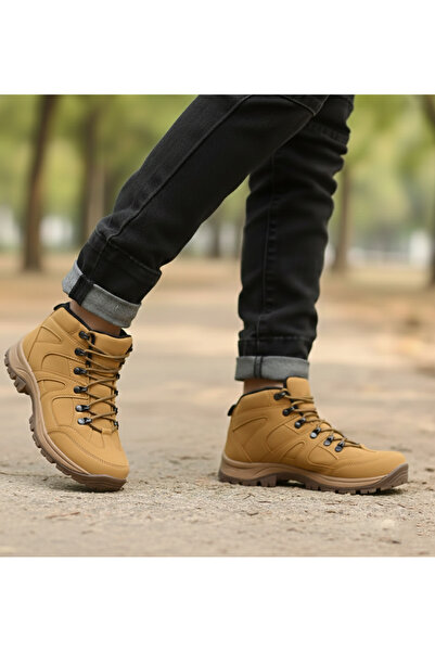 Elit 3441 Sarı Soğuk Geçirmez Sıcak Astarlı Rahat Erkek Çocuk Bot