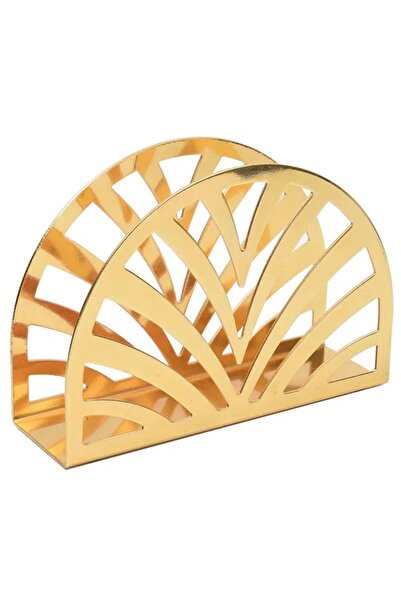 PUFO Gold decorative metal napkin holder, 13 x 9 cm, gold