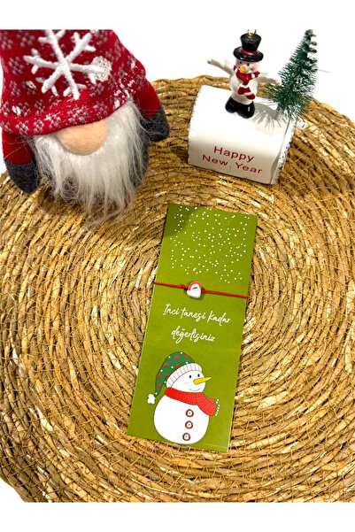 FIERA JEWELRY Santa Claus New Year Adjustable Rope Bracelet with New Year Card