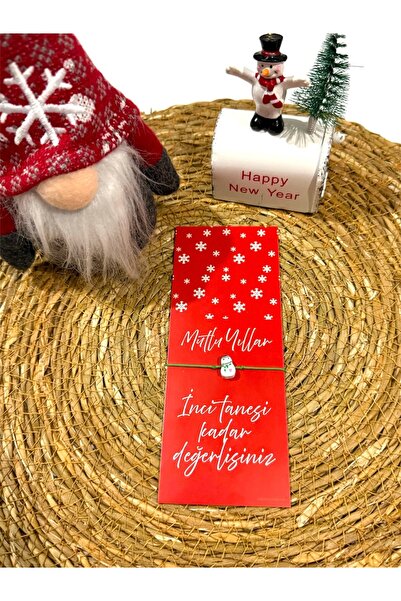 FIERA JEWELRY Green String Christmas Santa Detail String Bracelet with New Year Card