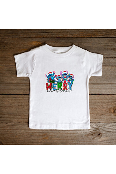 matelio Stitch and the Christmas Team Kids T-shirt