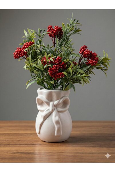 vazo Kokinalı Fiyonk Desenli Taş – Zarafetin Doğal Hali