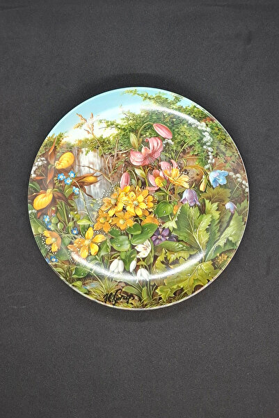 FÜRSTENBERG In the Waterfall Series 1990 Year Wild Beauties Porcelain Wall Plate 22 cm
