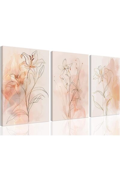 ALAYRA International لوحة فنية جدارية قماشية بتصميم بوهو بسيط، 40×60 سم - ديك...