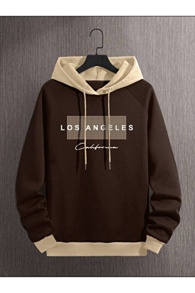 Machetta Unisex Los Angeles California Printed Oversized Hooded Sweatshirt