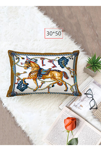 Youhe 1pc,Washable Pillowcase | Dark Frame & Yellow Pony Print | Indoor & Outdoor