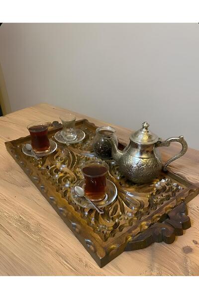 MERAS AHŞAP AHŞAP OYMA TEPSİ