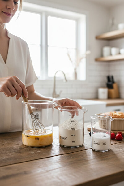 zezedesing Glass Measuring Cup Set – 3 Pieces (500 Ml-300 Ml-125Ml)