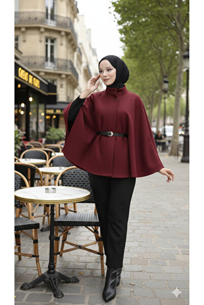 veilika Oversize Dik Yaka Panço Tesettür / Tunik Rahat ve Yumuşak Polar Kumaş...