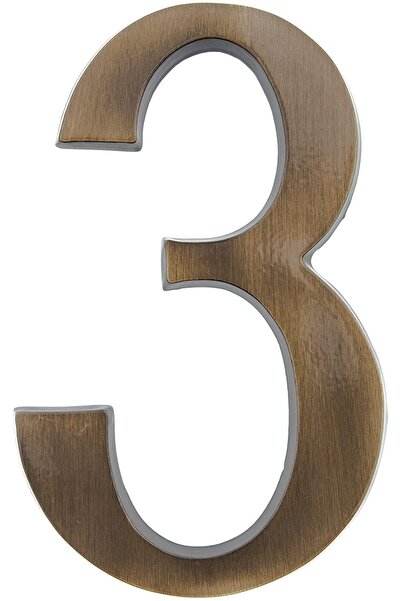 ICON TOOLS NUMAR CASA, ALAMA, PATINATA 200 MM, CIFRA "3"