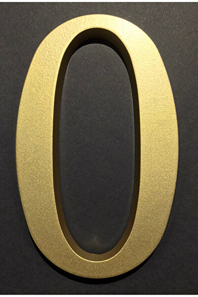 ICON TOOLS HOUSE NUMBER, ALUMINUM, 200 MM, GOLD, /DIGIT 0/
