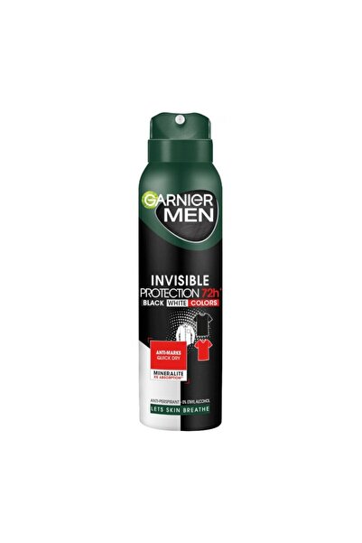 Garnier Set 3 x Deodorant Spray Men Invisible Black White Colors 72h, for Men, 150 ml