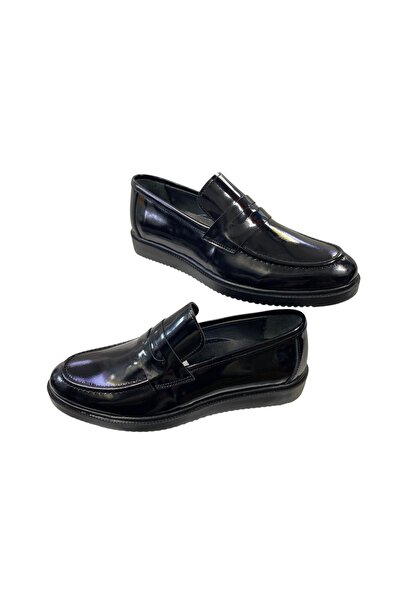 SULA Men's Loafers with Leather Inside and Outside, Poly Sole, Patent Leather Shoes