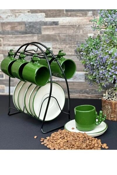 DEFNE AVM حامل أكواب معدني أسود يتسع لـ 6 أكواب ومنظم للمطبخ