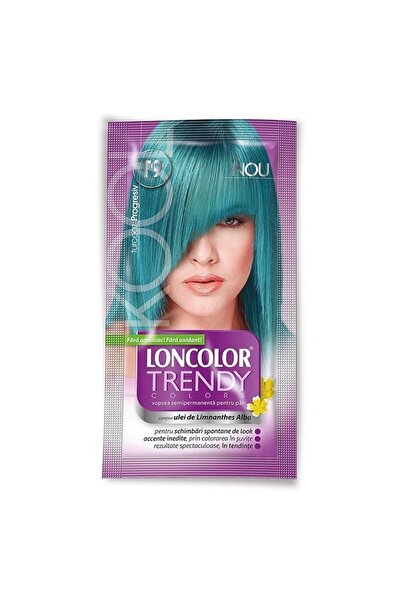Loncolor Set 3 x Vopsea Par Semi-permanenta Trendy Colors T9 Turcoaz Progresi...