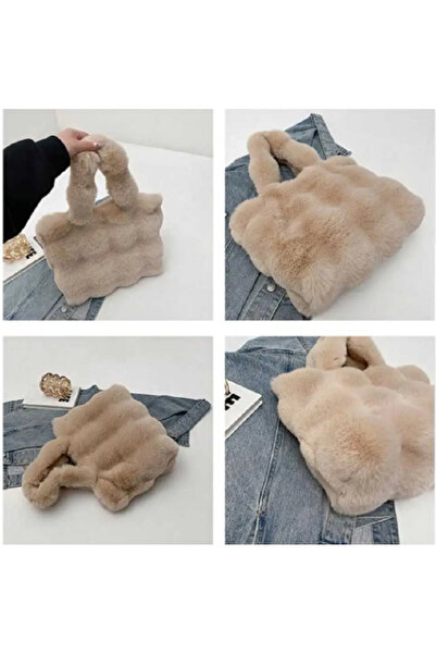 TChic Cream Color Plush Tote Bag