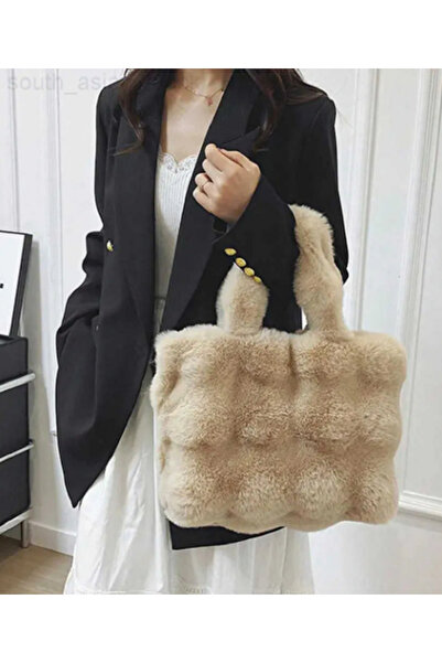 TChic Cream Color Plush Tote Bag