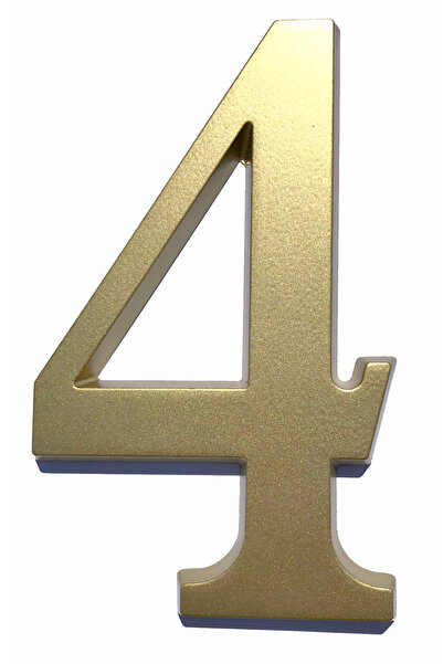 ICON TOOLS HOUSE NUMBER, ALUMINUM, 200 MM, GOLD, /DIGIT 4/