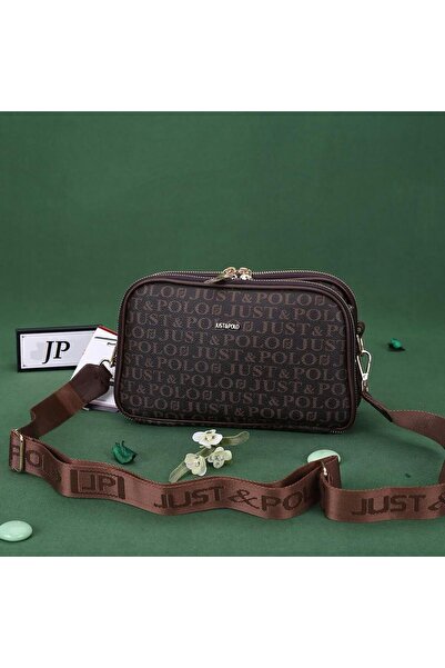 JP POLO Geantă de umăr cu 5 compartimente din piele vegană