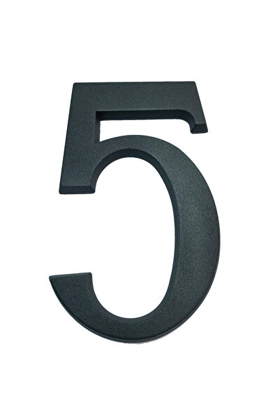 ICON TOOLS NUMAR CASA, ALUMINIU, 200 MM, NEGRU MAT, /CIFRA 5/