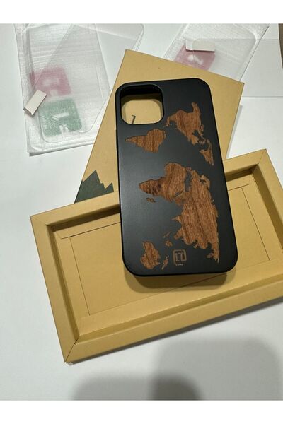 Loquita Case compatible with Iphone 12/13 Map Design + 2 protective films