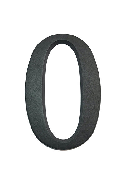 ICON TOOLS NUMAR CASA, ALUMINIU, 200 MM, NEGRU MAT, /CIFRA 0/