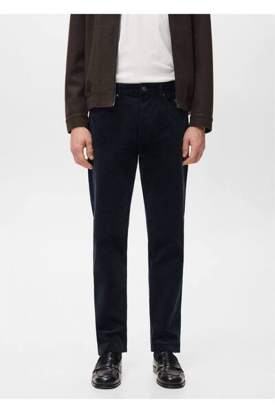 MANGO Man Regular kesim fitilli kadife pantolon