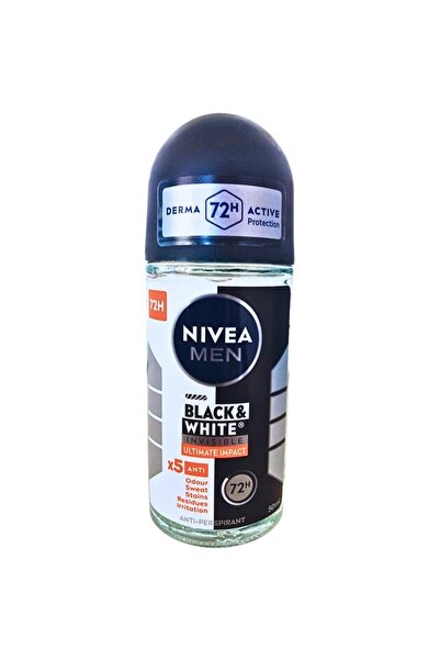 Nivea Men Set 3 x Deodorant Roll-On Men Invisible Black & White Ultimate Impa...