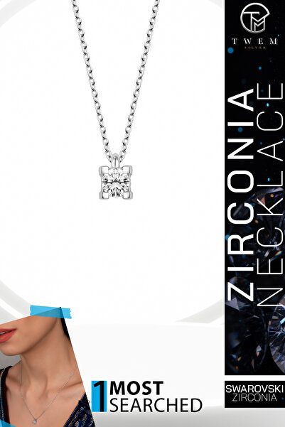 Swaroski Zirconia Taşlı Tektaş Kolye | Şık ve Nadide