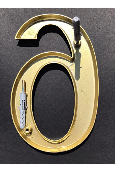 ICON TOOLS HOUSE NUMBER, ALUMINUM, 200 MM, GOLD, /DIGIT 6/9/