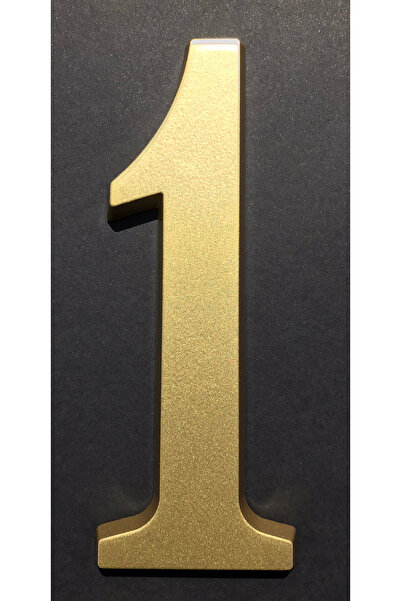ICON TOOLS HOUSE NUMBER, ALUMINUM, 200 MM, GOLD, /DIGIT 1/