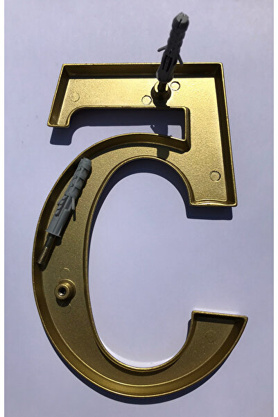 ICON TOOLS HOUSE NUMBER, ALUMINUM, 200 MM, GOLD, /DIGIT 5/