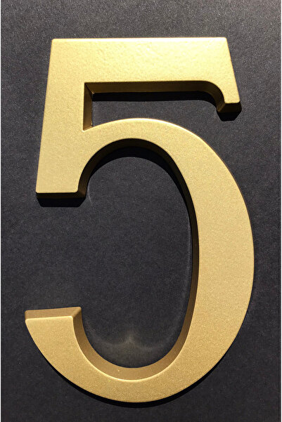 ICON TOOLS HOUSE NUMBER, ALUMINUM, 200 MM, GOLD, /DIGIT 5/