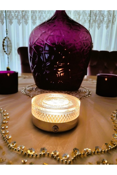 Madame Coco Claire Dokunmatik Abajur Gümüş Renk - 10 x 5 cm