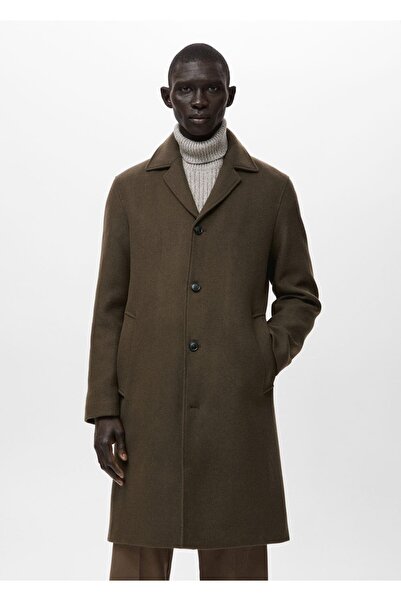 MANGO Man Klasik yün karışımlı palto