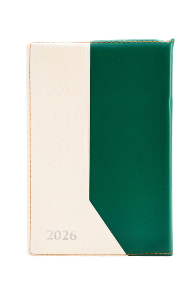 Generic مفكرة إميرالد ديو ٢٠٢٦، مخطط يومي A٥، غلاف بلاستيكي أنيق