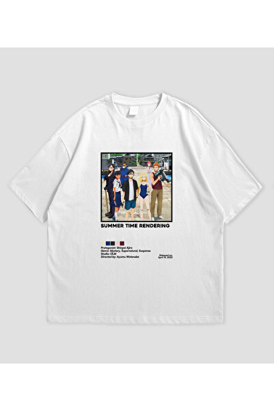 SVART WEAR Summer Time Rendering Anime cu imprimeu supradimensionat Unisex tr...