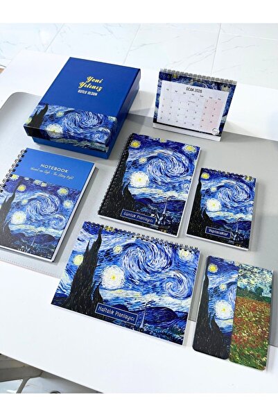 Eldesen Tasarım Yeni Yıl Kutulu Set, 3'lü Planlama Seti, 2026 A6 Takvim, Kalı...