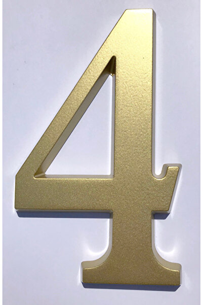 ICON TOOLS HOUSE NUMBER, ALUMINUM, 200 MM, GOLD, /DIGIT 4/